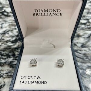 Kohl's Silver Lab Diamond Stud Earrings